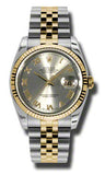 Rolex,Rolex - Datejust 36mm - Steel and Yellow Gold - Fluted Bezel - Watch Brands Direct