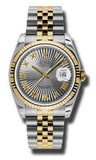 Rolex,Rolex - Datejust 36mm - Steel and Yellow Gold - Fluted Bezel - Watch Brands Direct