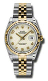 Rolex,Rolex - Datejust 36mm - Steel and Yellow Gold - Fluted Bezel - Watch Brands Direct