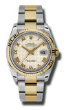 Rolex,Rolex - Datejust 36mm - Steel and Yellow Gold - Fluted Bezel - Watch Brands Direct