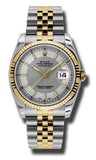 Rolex,Rolex - Datejust 36mm - Steel and Yellow Gold - Fluted Bezel - Watch Brands Direct