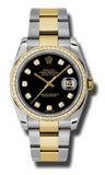 Rolex,Rolex - Datejust 36mm - Steel and Yellow Gold - Diamond Bezel - Watch Brands Direct