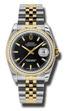 Rolex,Rolex - Datejust 36mm - Steel and Yellow Gold - Diamond Bezel - Watch Brands Direct