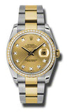 Rolex,Rolex - Datejust 36mm - Steel and Yellow Gold - Diamond Bezel - Watch Brands Direct