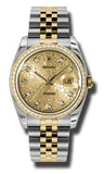 Rolex,Rolex - Datejust 36mm - Steel and Yellow Gold - Diamond Bezel - Watch Brands Direct