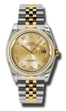 Rolex,Rolex - Datejust 36mm - Steel and Yellow Gold - Diamond Bezel - Watch Brands Direct