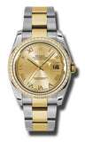 Rolex,Rolex - Datejust 36mm - Steel and Yellow Gold - Diamond Bezel - Watch Brands Direct