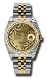 Rolex,Rolex - Datejust 36mm - Steel and Yellow Gold - Diamond Bezel - Watch Brands Direct