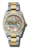 Rolex,Rolex - Datejust 36mm - Steel and Yellow Gold - Diamond Bezel - Watch Brands Direct