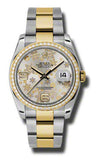 Rolex,Rolex - Datejust 36mm - Steel and Yellow Gold - Diamond Bezel - Watch Brands Direct