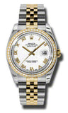 Rolex,Rolex - Datejust 36mm - Steel and Yellow Gold - Diamond Bezel - Watch Brands Direct