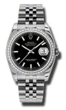 Rolex,Rolex - Datejust 36mm - Steel and White Gold Diamond Bezel - Watch Brands Direct