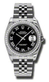 Rolex,Rolex - Datejust 36mm - Steel and White Gold Diamond Bezel - Watch Brands Direct