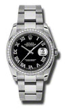 Rolex,Rolex - Datejust 36mm - Steel and White Gold Diamond Bezel - Watch Brands Direct