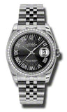 Rolex,Rolex - Datejust 36mm - Steel and White Gold Diamond Bezel - Watch Brands Direct