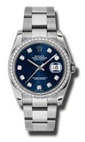 Rolex,Rolex - Datejust 36mm - Steel and White Gold Diamond Bezel - Watch Brands Direct