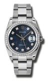 Rolex,Rolex - Datejust 36mm - Steel and White Gold Diamond Bezel - Watch Brands Direct