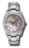 Rolex,Rolex - Datejust 36mm - Steel and White Gold Diamond Bezel - Watch Brands Direct