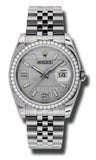 Rolex,Rolex - Datejust 36mm - Steel and White Gold Diamond Bezel - Watch Brands Direct