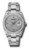 Rolex,Rolex - Datejust 36mm - Steel and White Gold Diamond Bezel - Watch Brands Direct