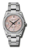 Rolex,Rolex - Datejust 36mm - Steel and White Gold Diamond Bezel - Watch Brands Direct