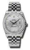 Rolex,Rolex - Datejust 36mm - Steel and White Gold Diamond Bezel - Watch Brands Direct