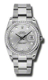 Rolex,Rolex - Datejust 36mm - Steel and White Gold Diamond Bezel - Watch Brands Direct