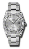 Rolex,Rolex - Datejust 36mm - Steel and White Gold Diamond Bezel - Watch Brands Direct