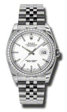 Rolex,Rolex - Datejust 36mm - Steel and White Gold Diamond Bezel - Watch Brands Direct