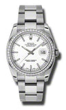 Rolex,Rolex - Datejust 36mm - Steel and White Gold Diamond Bezel - Watch Brands Direct