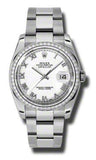 Rolex,Rolex - Datejust 36mm - Steel and White Gold Diamond Bezel - Watch Brands Direct