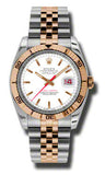 Rolex,Rolex - Datejust 36mm - Steel and Pink Gold - Turn-O-Graph - Watch Brands Direct