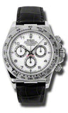 Rolex - Daytona White Gold - Leather Strap - Watch Brands Direct
 - 11
