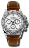 Rolex - Daytona White Gold - Leather Strap - Watch Brands Direct
 - 12