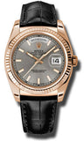 Rolex - Day-Date President Pink Gold - Fluted Bezel - Leather - Watch Brands Direct
 - 2