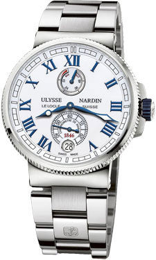 Ulysse Nardin,Ulysse Nardin - Marine Chronometer Manufacture 43mm - Stainless Steel and Titanium - Watch Brands Direct