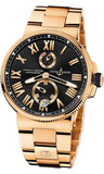 Ulysse Nardin,Ulysse Nardin - Marine Chronometer Manufacture 45mm - Rose Gold - Watch Brands Direct