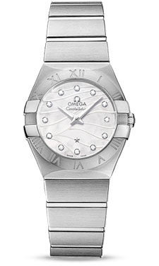 Omega,Omega - Constellation Quartz 27 mm - Brushed Stainless Steel - Watch Brands Direct