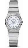 Omega,Omega - Constellation Quartz 24 mm - Brushed Stainless Steel - Watch Brands Direct