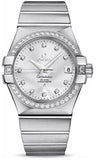 Omega,Omega - Constellation Co-Axial 35 mm - Brushed Stainless Steel - Watch Brands Direct