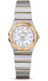 Omega,Omega - Constellation Quartz 24 mm - Brushed Steel and Yellow Gold - Watch Brands Direct