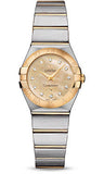 Omega,Omega - Constellation Quartz 24 mm - Brushed Steel and Yellow Gold - Watch Brands Direct