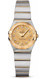 Omega,Omega - Constellation Quartz 24 mm - Brushed Steel and Yellow Gold - Watch Brands Direct