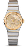 Omega,Omega - Constellation Co-Axial 27 mm - Brushed Steel and Yellow Gold - Watch Brands Direct