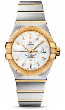 Omega,Omega - Constellation Co-Axial 31 mm - Brushed Steel and Yellow Gold - Watch Brands Direct