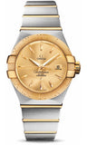Omega,Omega - Constellation Co-Axial 31 mm - Brushed Steel and Yellow Gold - Watch Brands Direct