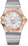 Omega,Omega - Constellation Co-Axial 35 mm - Brushed Steel and Red Gold - Watch Brands Direct