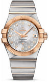 Omega,Omega - Constellation Co-Axial 35 mm - Brushed Steel and Red Gold - Watch Brands Direct