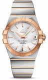 Omega,Omega - Constellation Co-Axial 38 mm - Brushed Steel and Red Gold - Watch Brands Direct