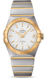 Omega,Omega - Constellation Co-Axial 38 mm - Brushed Steel and Yellow Gold - Watch Brands Direct